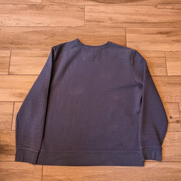 Banana Republic Men’s Waffle Knit Crewneck Sweatshirt Navy Blue XL Cotton Blend - Picture 7 of 7